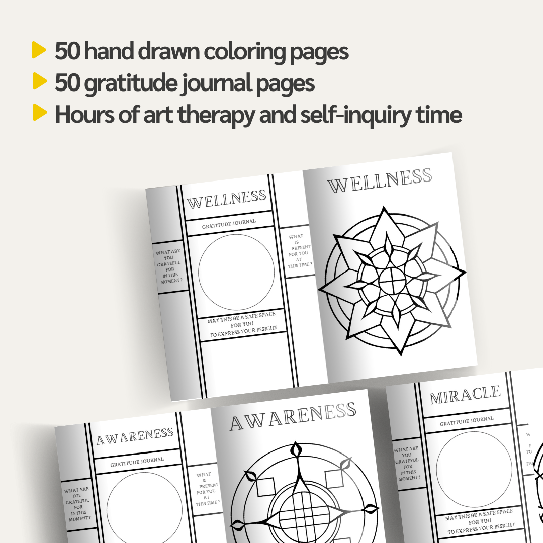 Geometric Healing Coloring Book & Gratitude Journal